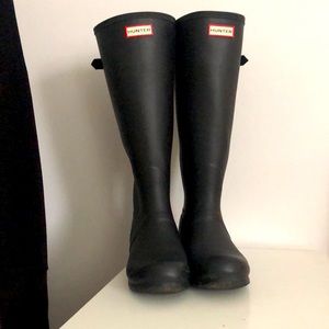 Hunter original tall Matt black boots